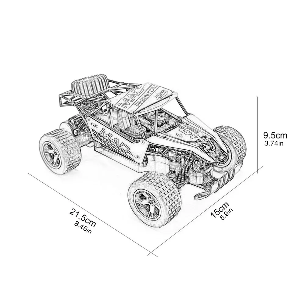 

1/18 RC Car 4WD climbing Car Double Motors Drive Bigfoot Car Remote Control Model Off-Road Vehicle Toys Gift