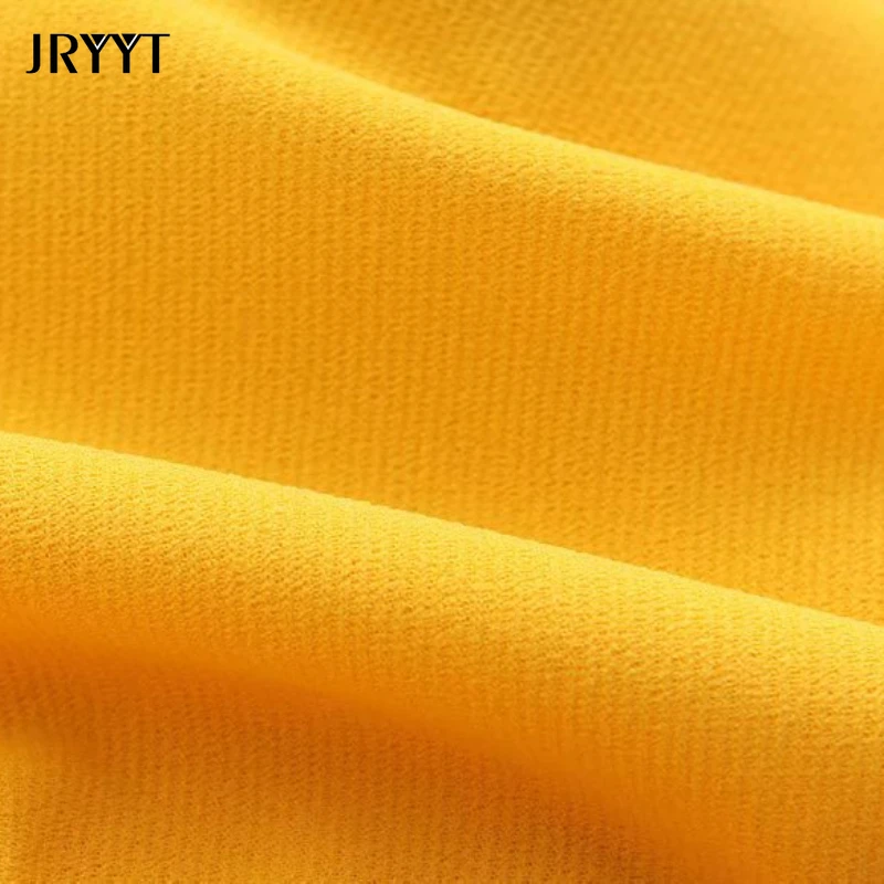 

Women's Casual High Waist Yellow Flared Pants Loose Pocket Zipper Solid Trousers Office Ladies Wide-Leg Pants