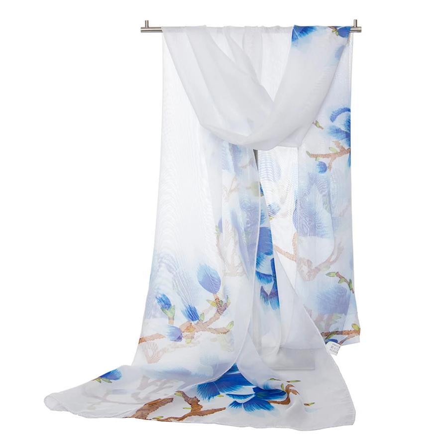 Новинка женские шарфы персикового цвета весенне осенний искусственный шелковый