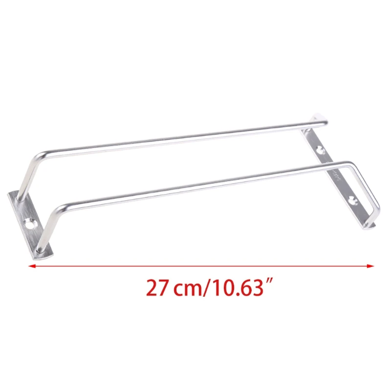 

27CM Wine Glass Rack Hanging Stemware Holders Under Cabinet Home Bar