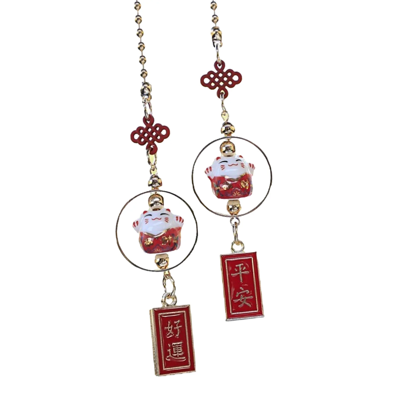 Керамическая искусственная Милая кошка на удачу китайский талисман фэн-шуй