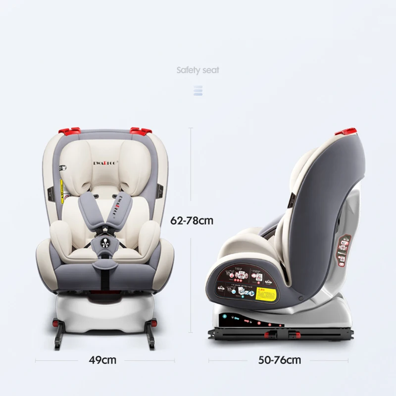 Автокресло Детское безопасное автомобильное сиденье с фиксатором Isofix и защелкой для 0-12 лет, зимнее портативное регулируемое детское автомобильное безопасное сиденье, автомобильное защитное кресло