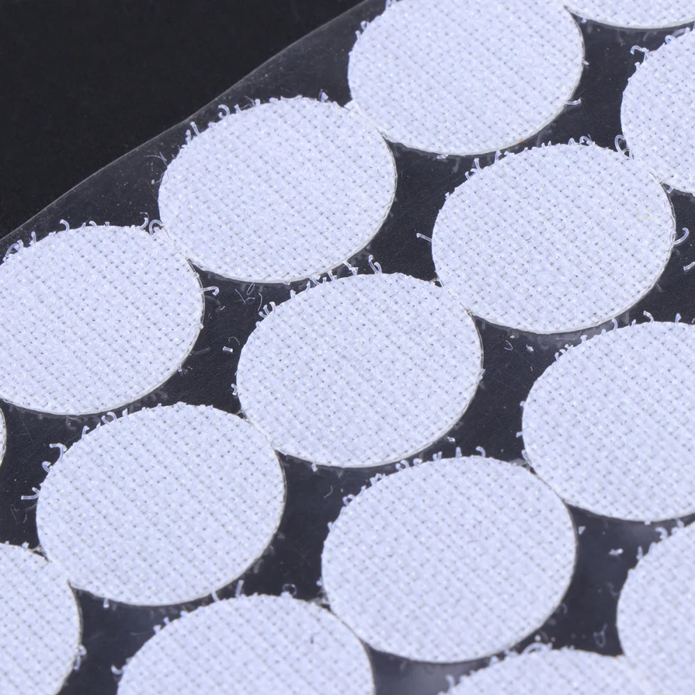 

500pcs 20mm Diameter Round Back Sticky Tapes Hook and Loop Self Adhesive Dot Tapes