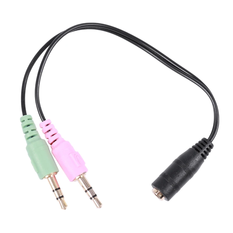 

3.5mm Female to Stereo Dual Male Y Splitter Microphone Speaker Cable