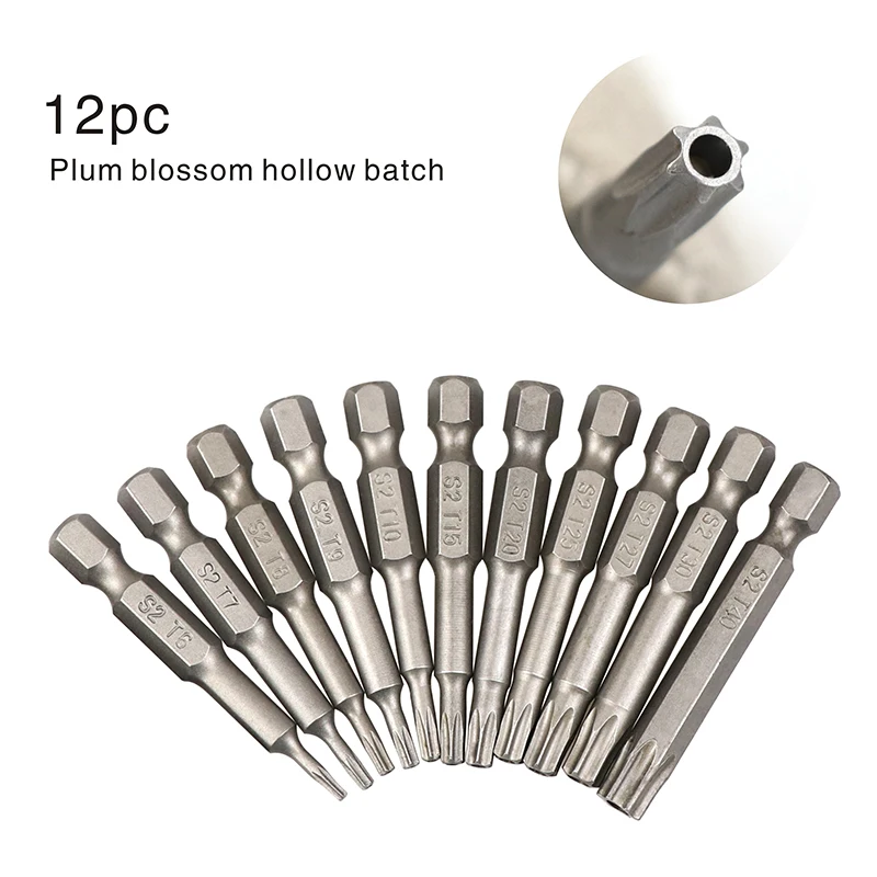 50 мм 12 шт. звездообразный наконечник отвертки с шестигранным хвостовиком для