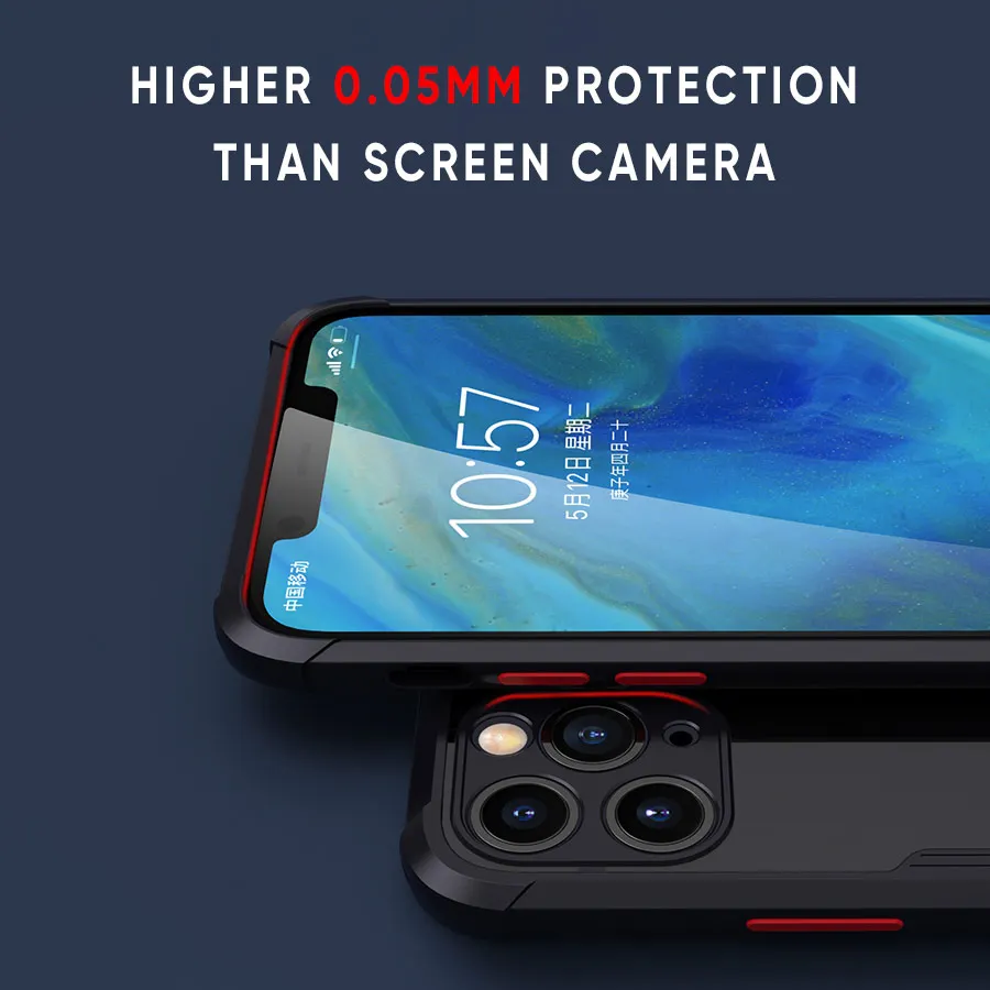 Luxury Shockproof Frame Clear Phone Case For iPhone 11 12 Pro X XS Max Mini XR 8 7 Plus SE2 Transparent Silicon Protection Cover