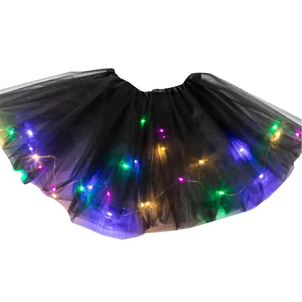

Sequins with Lights European and American Adult Models Tutu Skirt Luminous Bust Mesh Light Tutu Ed Led Skirt Skirt V7L7