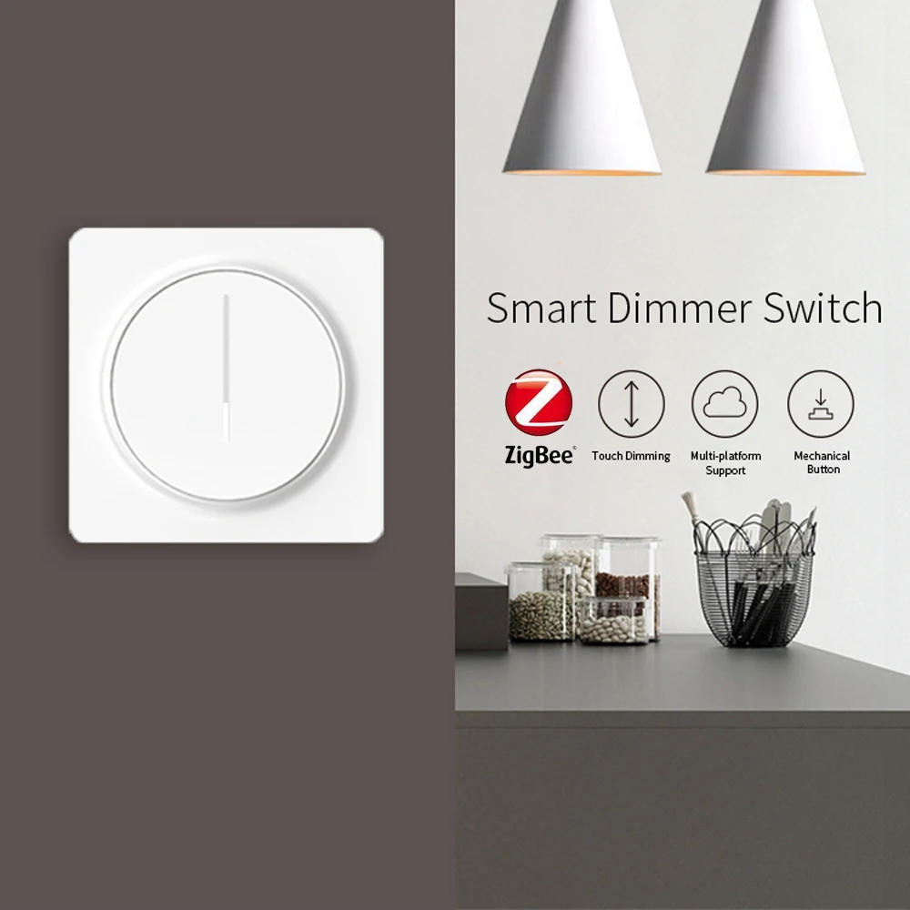 Умный диммер Zigbee для умного дома сенсорный светодиодный переключатель с
