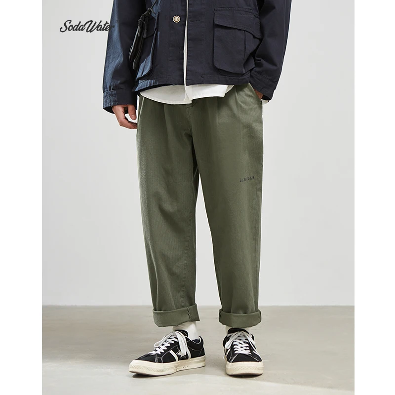 SODAWATER новая коллекция Мужская одежда длина по щиколотку штаны хип-хоп стиль