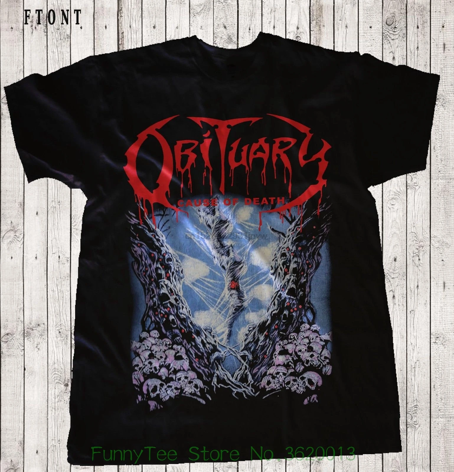 

Obituary - cause Of Death - death Metal - deicide - Slim Death T _ Shirt - sizes Cartoon S To 7xl