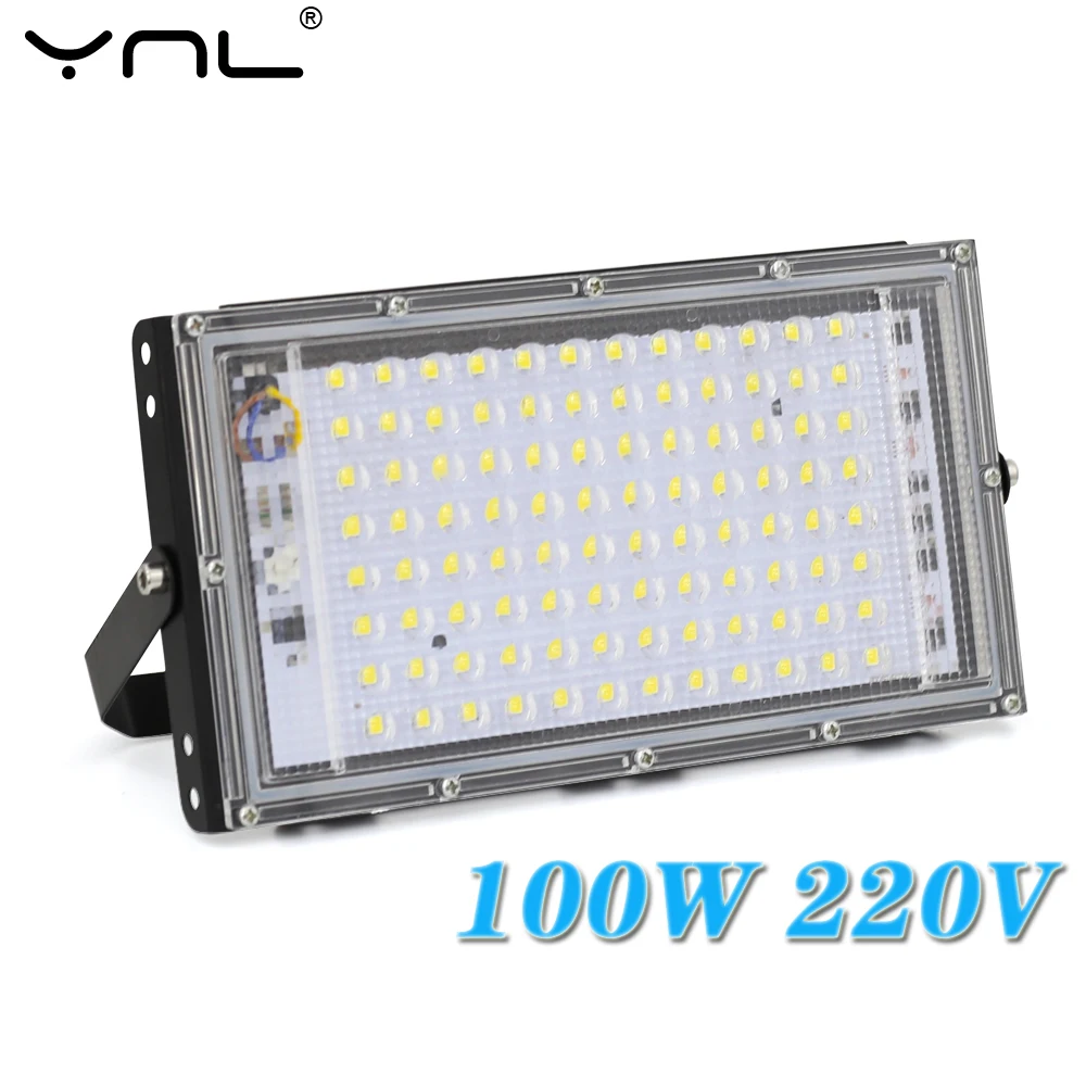 كشاف LED خارجي مقاوم للماء ، 100 واط ، 220 فولت ، 240 فولت تيار متردد ، مصباح كشاف LED ، مصباح شارع