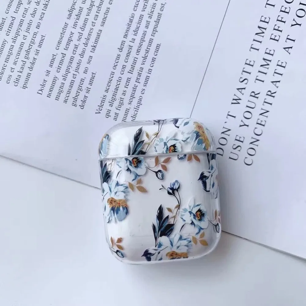 Чехол для наушников для Airpods, чехол, роскошный, скраб, Дамбо, цветок, любовь, Жесткий Чехол для наушников, защитный чехол, аксессуары для Apple Airpods