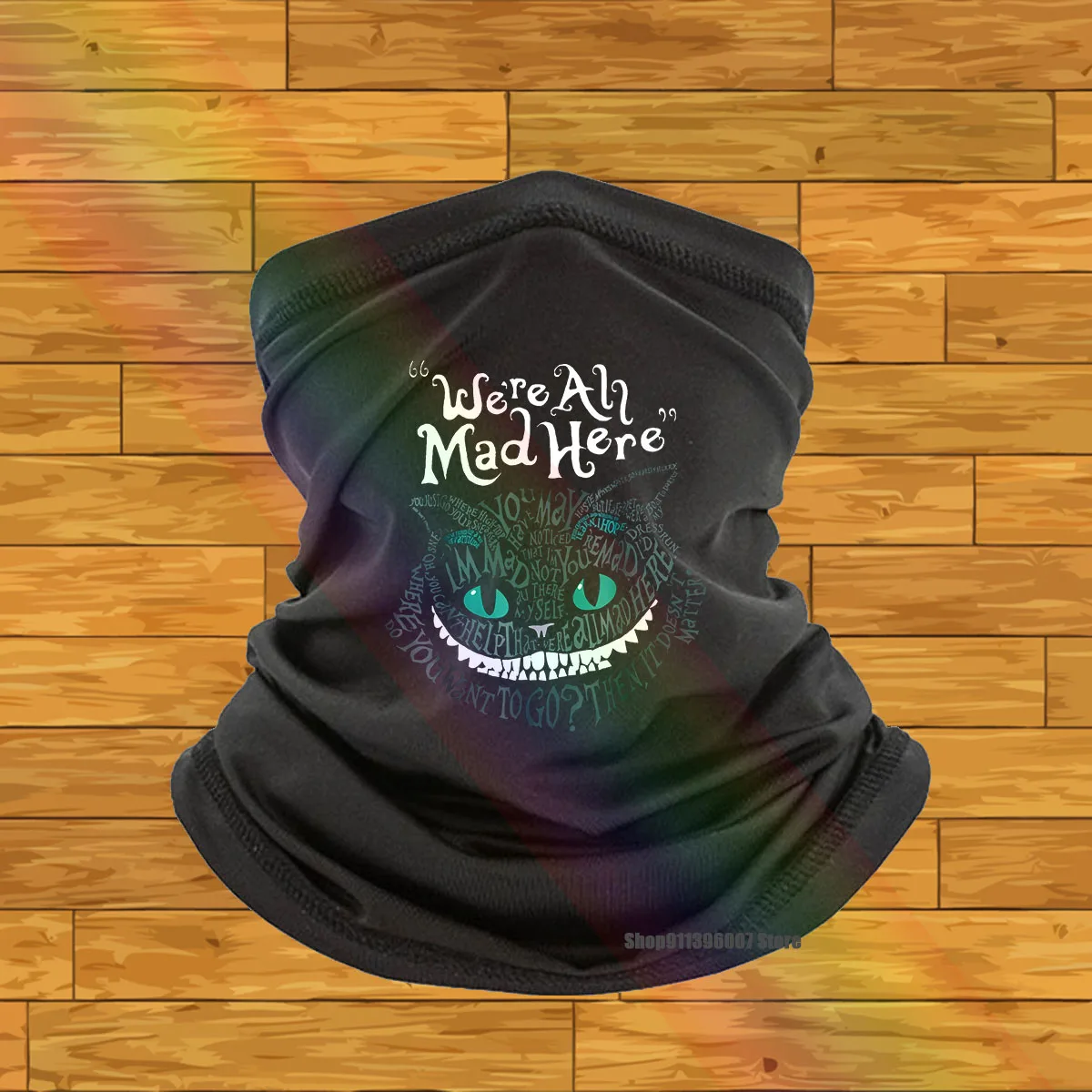 Черная Чеширская фантастическая страна чудес бандана шарф 100 хлопок | Аксессуары