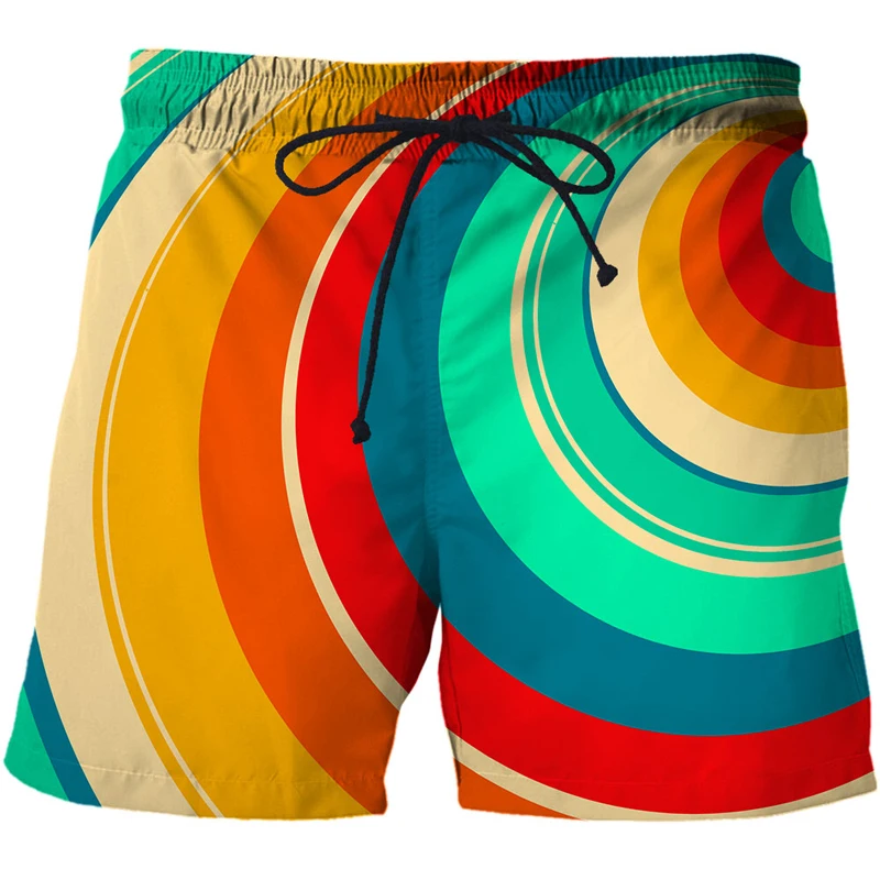 New Dazzle color 3D Print Men's Beach Shorts Summer Swim Shorts Fashion Personality Men Swimming Trunks Boy Short 2021