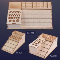drawer storage organizer holes diy wooden pigment bottle color paint ink brush stand rack modular holder durable simple racks