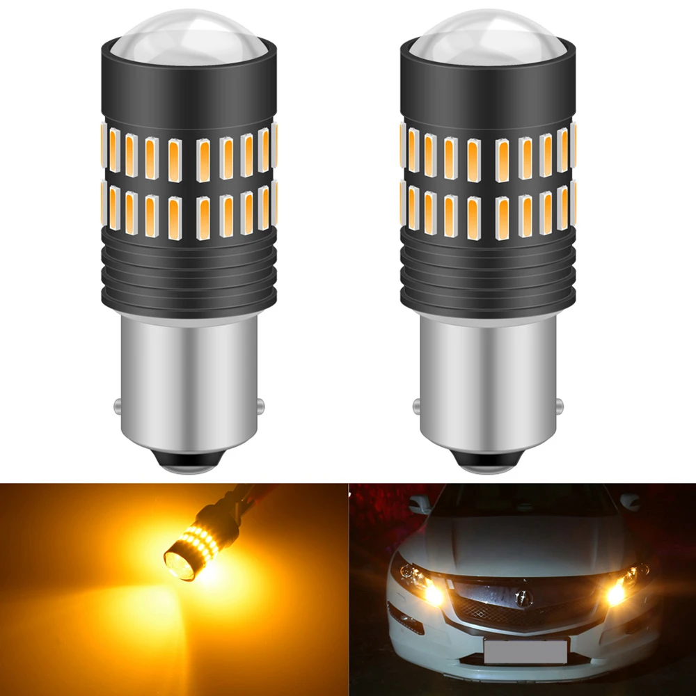 

Светодиодная лампа P21W для автомобилей, 48 светодиодов, 4014 SMD, супер яркий, стоп-сигнал 1156, поворотники, габасветильник задние светодиодные лам...
