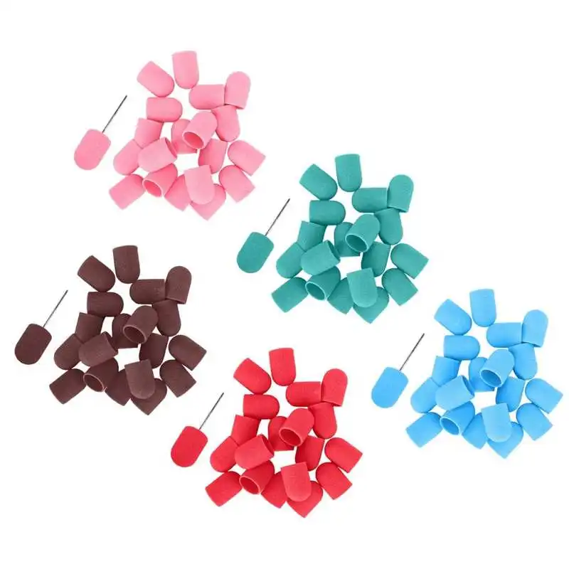 

Nail Sanding Head Nail Art Sanding Cap Nail Drill Bits Polishing Grinding Sanding Bands Set (16 x 25mm) Nail Sanding Band