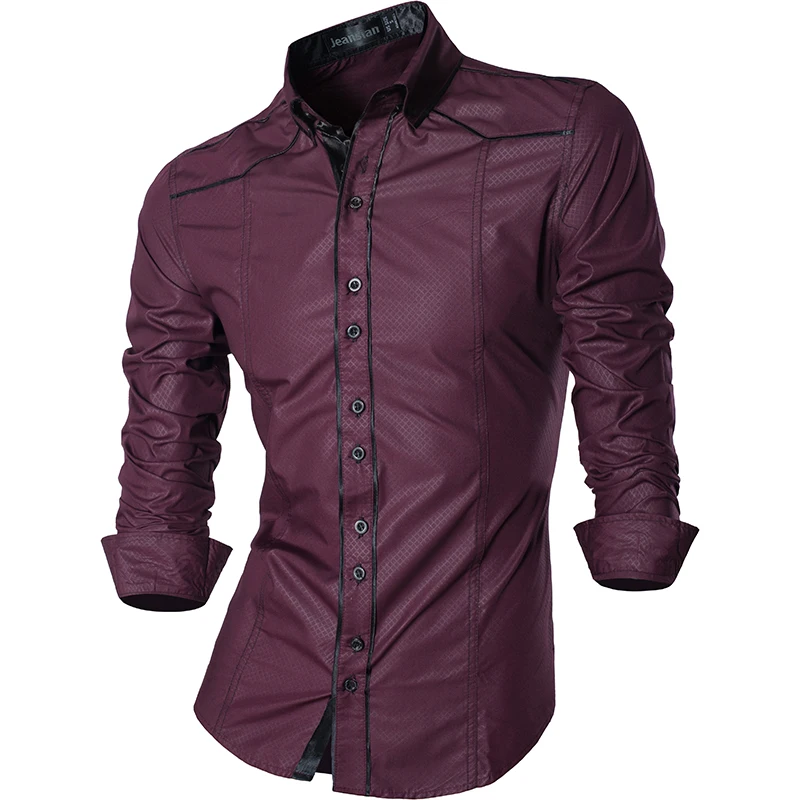 

jeansian Spring Autumn Features Shirts Men Casual Jeans Shirt New Arrival Long Sleeve Casual Slim Fit Male Shirts Z034