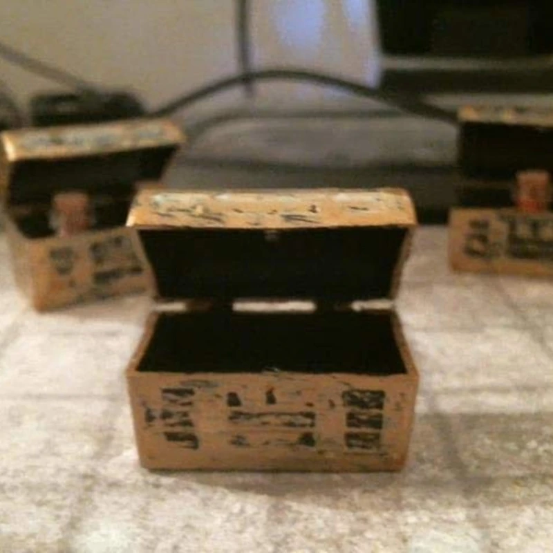 

New 12pcs Mini Pirate Gold Treasure Chests Kids Toy Cake Decoration Candy Box M89C