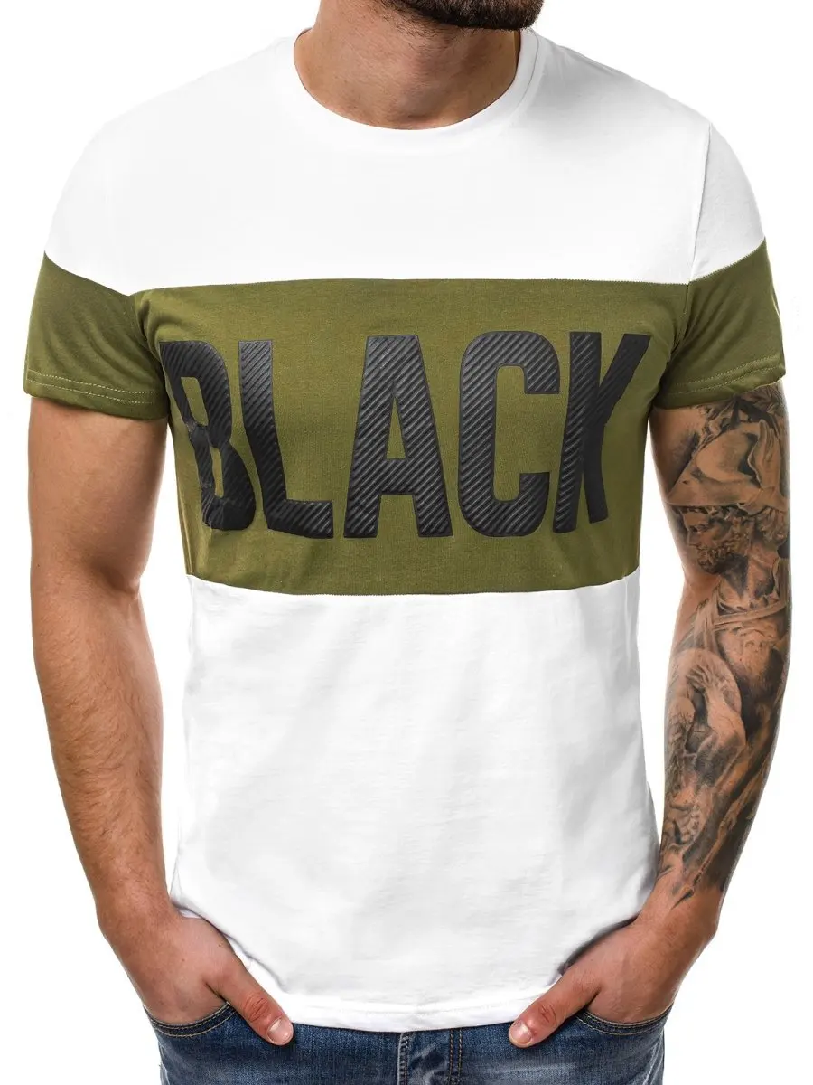 

ZOGAA 2020 Men's Explosion Style European and American Casual Sports Slim Contrast Printing Round Neck T-shirt