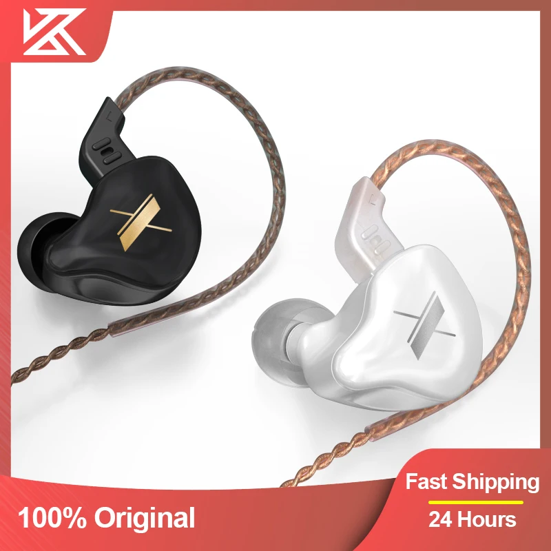 

KZ EDX Crystal Color 1DD Dynamic Earphones HIFI Bass Earbuds In Ear Monitor Earphones Sport Noise Cancelling Headset for ZST X