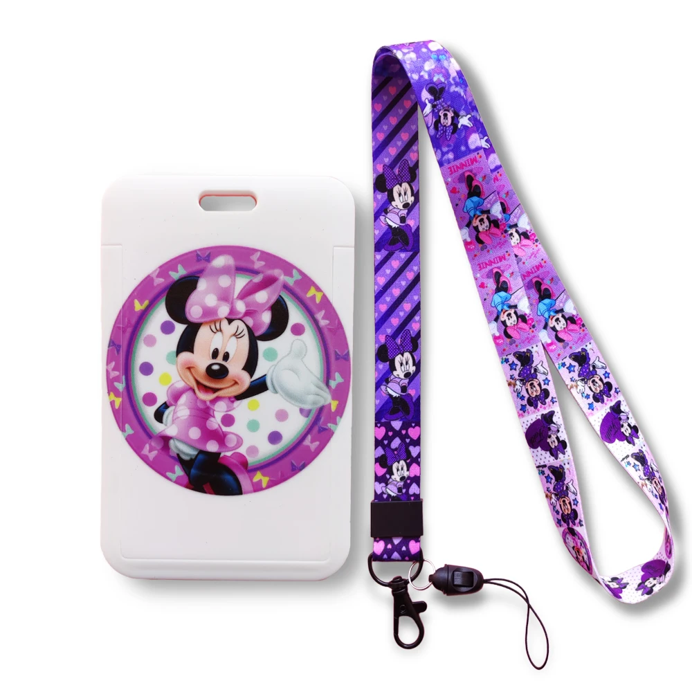 

Disney Mickey Mickey Mouse Neck Strap Lanyards Keychain Badge Holder ID Card Pass Hang Rope for Key Rings Accessories Gift