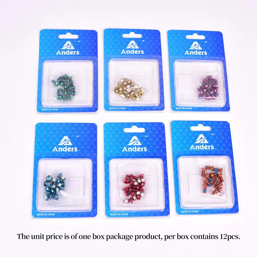 

12PCS/Pack Colorful MTB Bike Bicycle Disc Brake Rotor Torx T25 Bolts Stainless Steel M5*10mm Road Bike Disc Brake Rotor Screws