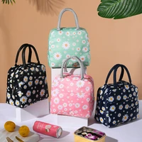 korean style oxford daisy printing lunch box bag multi functional thermal bag outdoor cold keeping ice pack fashion lunch bag
