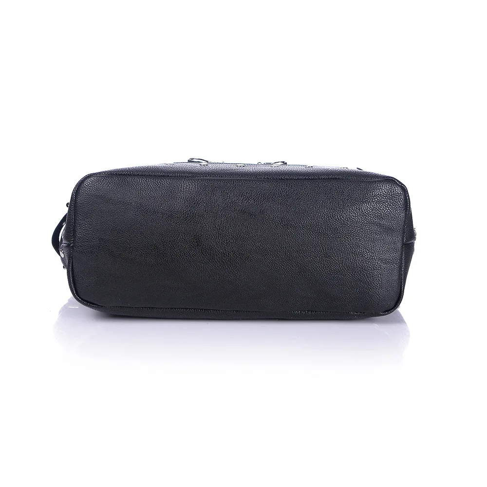 

Handbag black messenger bag 2021 bag female rivet shoulder bag simple fashion large capacity female canvas bag fashion zipper