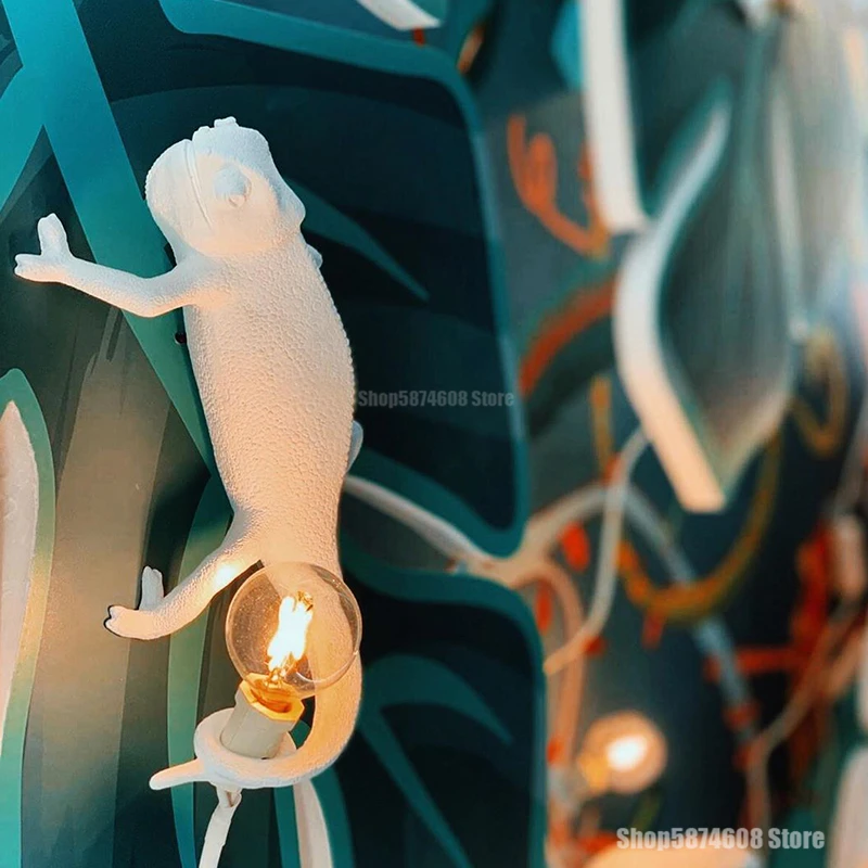 Nordic броши в виде ящерицы Ночной светильник Современный милый светодиодный