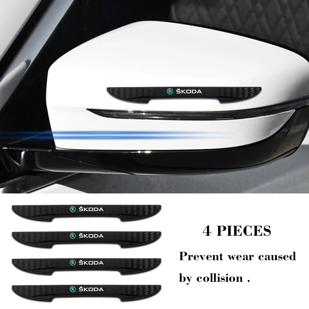 

4pcs Car Door Anti-collision Bumper Strip Protect Stickers Door Edge Scratch Guard for Skoda Octavia Fabia Rapid Yeti Kodiaq Sup