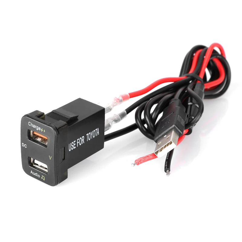 QC3.0 18 Вт Быстрая зарядка двойной порт USB Автомобильное зарядное устройство с
