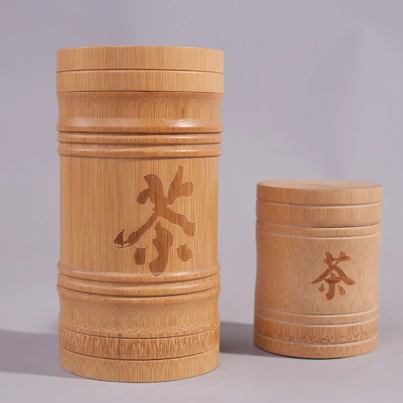 Бамбуковая банка для чая ручной работы кухонная специй герметичные банки
