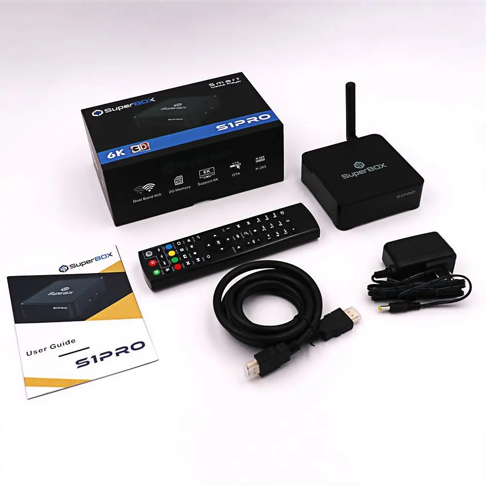 ТВ приставка Superbox s1pro Android 7 0 2 ГБ 16 6k HD S1 Pro 4G/5G Wi Fi Bluetooth 4 1|ТВ-приставки и