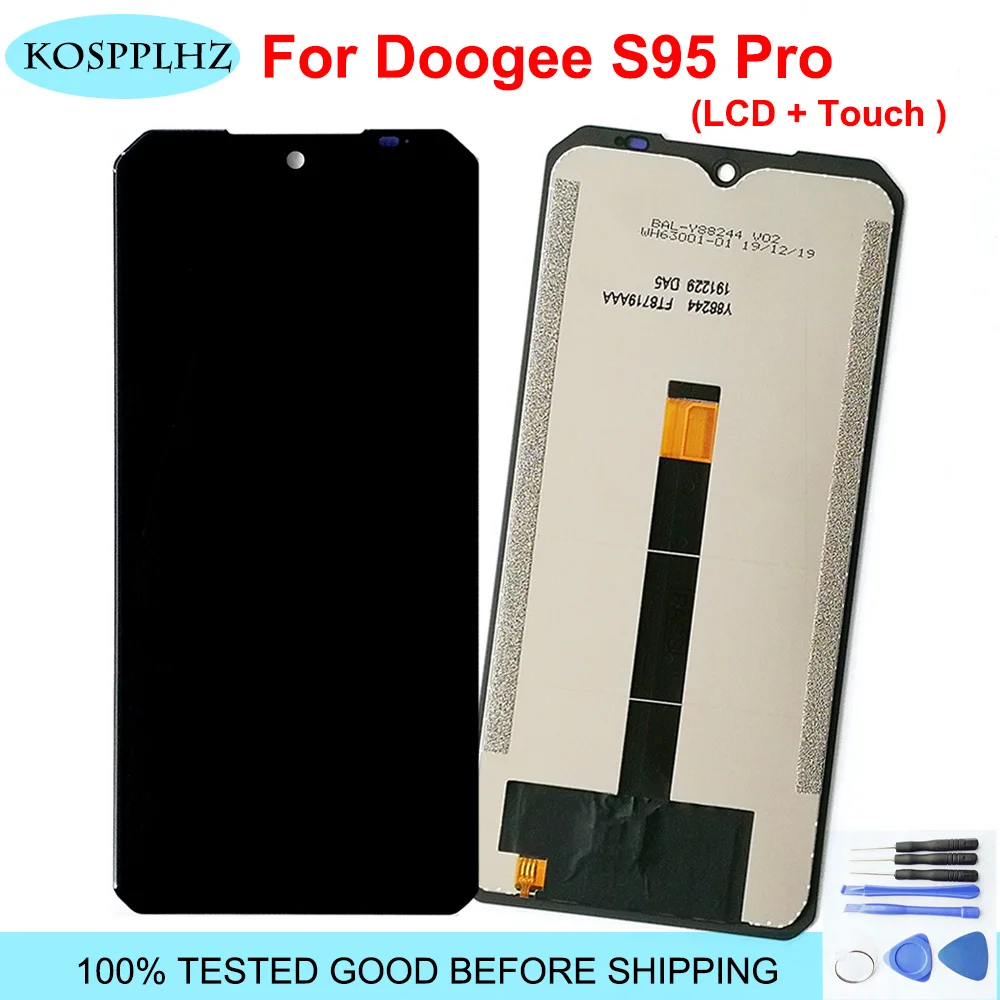ЖК-дисплей KOSPPLHZ Для Doogee S95 Pro + дигитайзер сенсорного экрана в сборе для ремонта