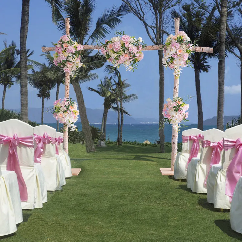 Свадебный фон с имитацией цветка Настенный Цветок белая Березовая АРКА