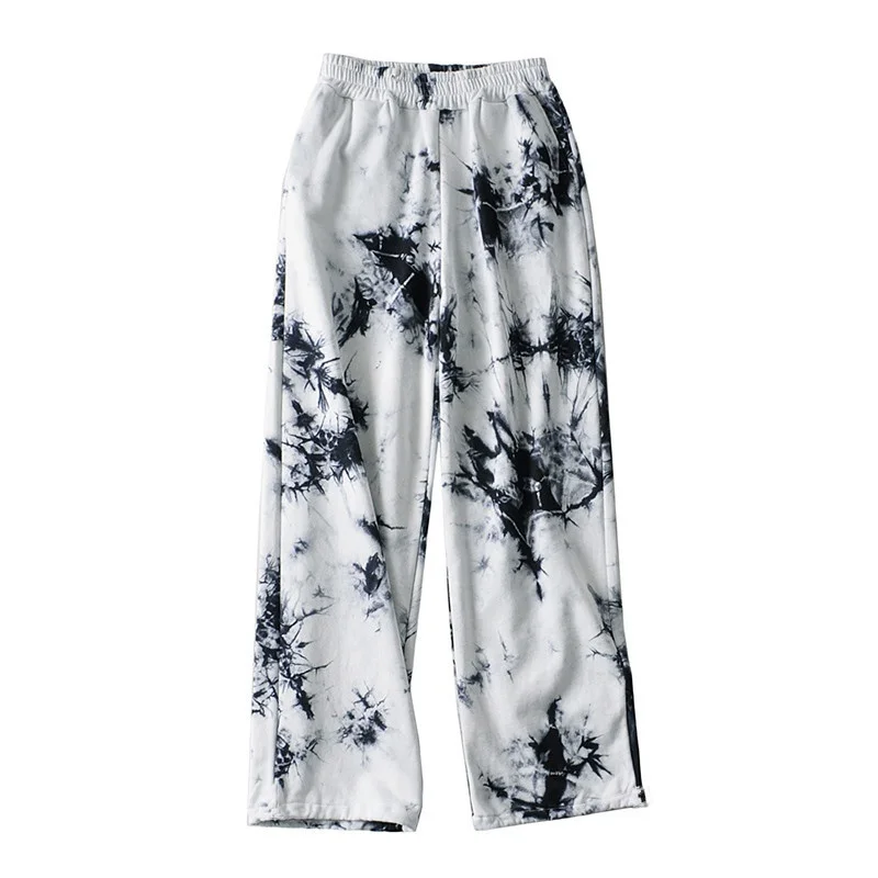 

Summer Wide Leg Pants For Women Elastic High Waist Long Pants 2021 Female Flat Trousers Streetwear'