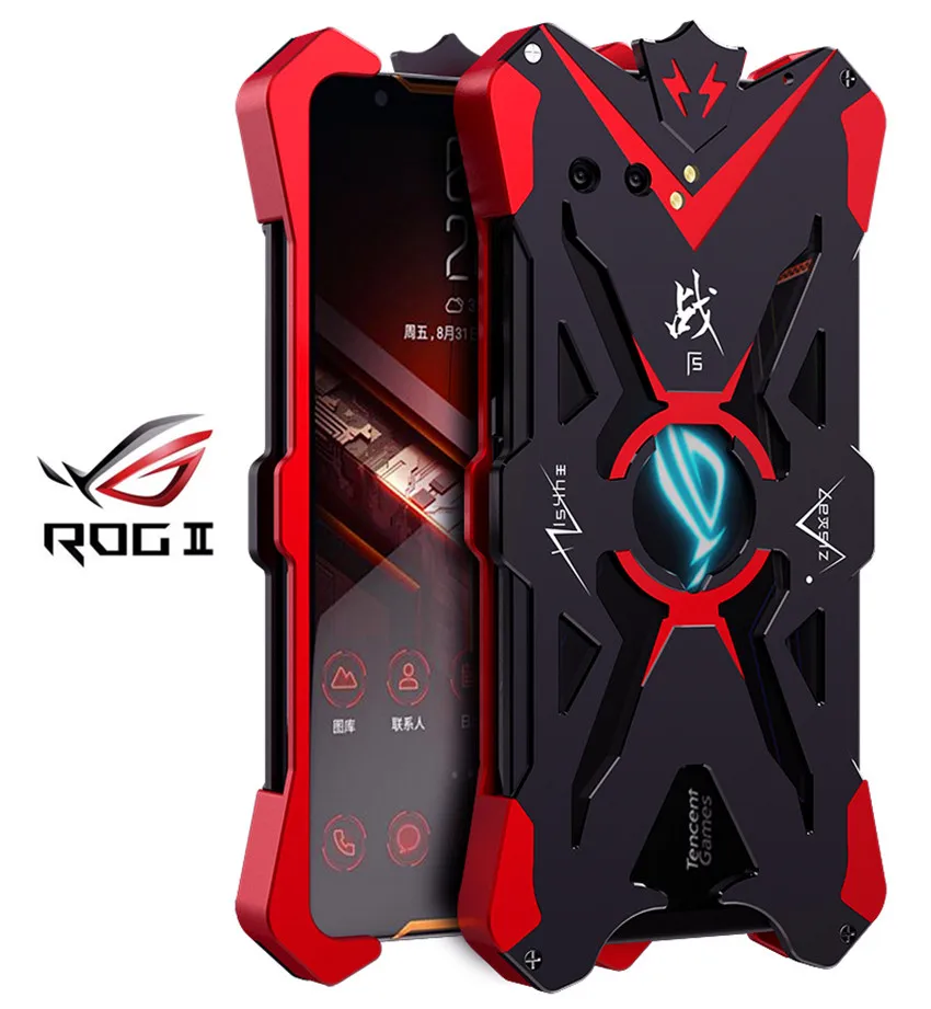 Для Asus ROG Phone II ZS660KL ZIMON ударопрочный сверхмощный Броня металлический алюминиевый чехол для телефона Asus ROG Phone 2 Чехол