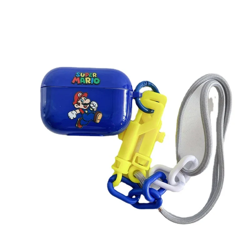 

Creative Mario Strap Waist Chain Apple AirPods 1 / 2 / 3 Pro Case Cover IPhone Earbuds Accessories Airpod Case Air Pods Case