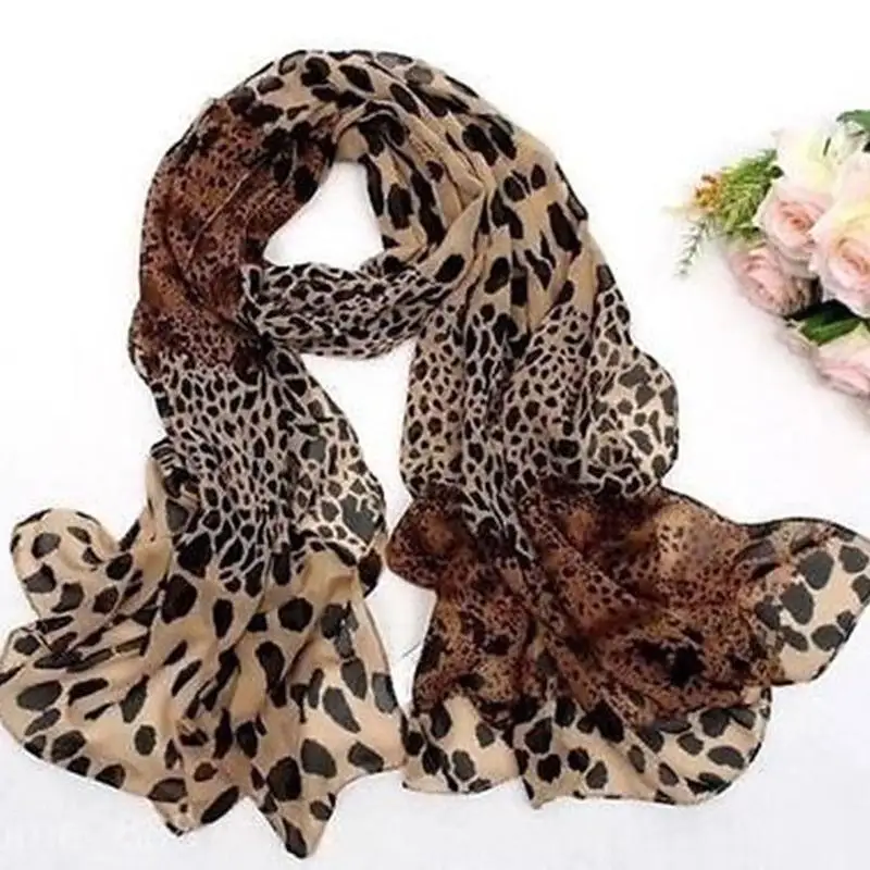 

Women Chiffon Scarf 160*40cm Thin Style Scarfs Print Cat Star Leopard Shawls And Scarves Best Party Gift