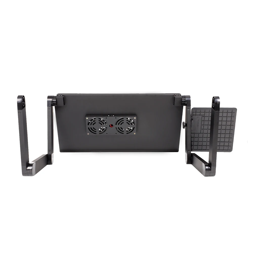 

Portable Folding Laptop Table Adjustable Computer Notebook Fashion Durable Stand With Extended Cooling Double Fan Mouse Pad