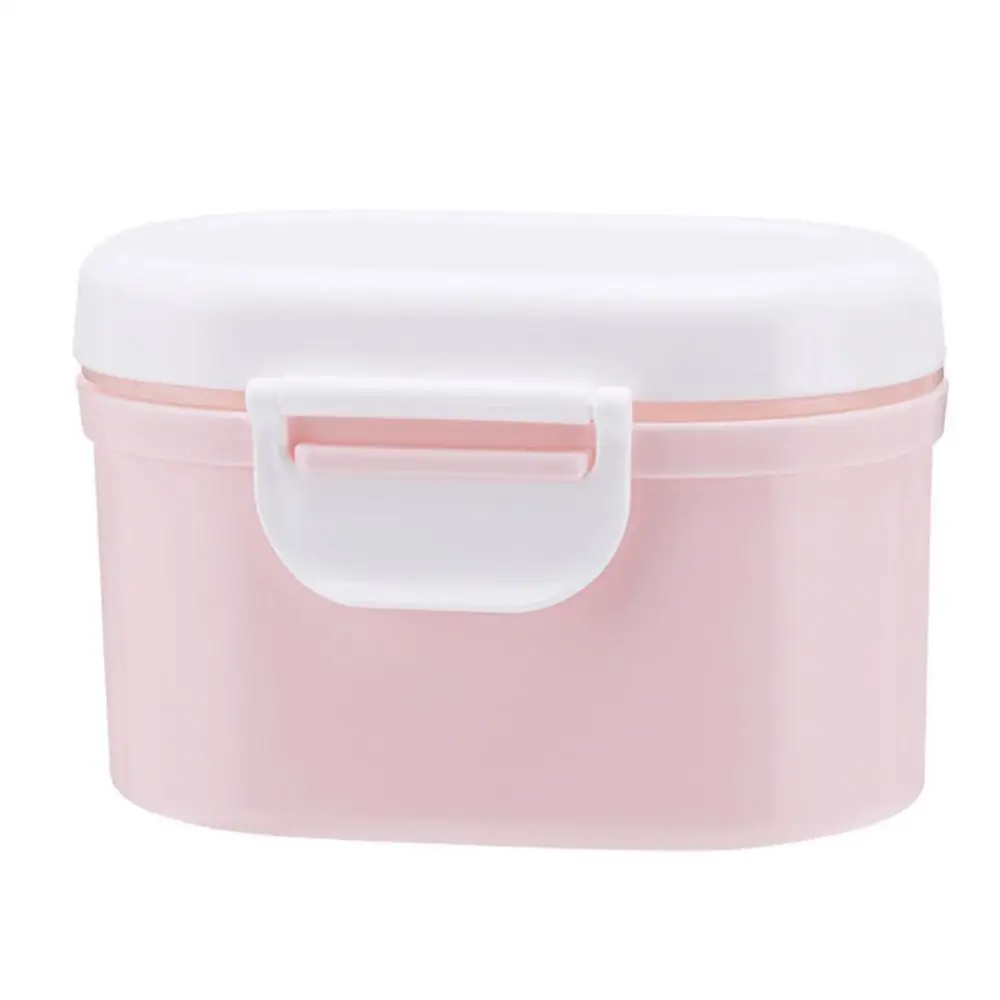 S-pink Коробки для еды, контейнер для сухого молока, герметичный контейнер для хранения еды, бочонок для младенцев, детей, кормящих детей, зеленый контейнер для еды - Цвет: S-pink