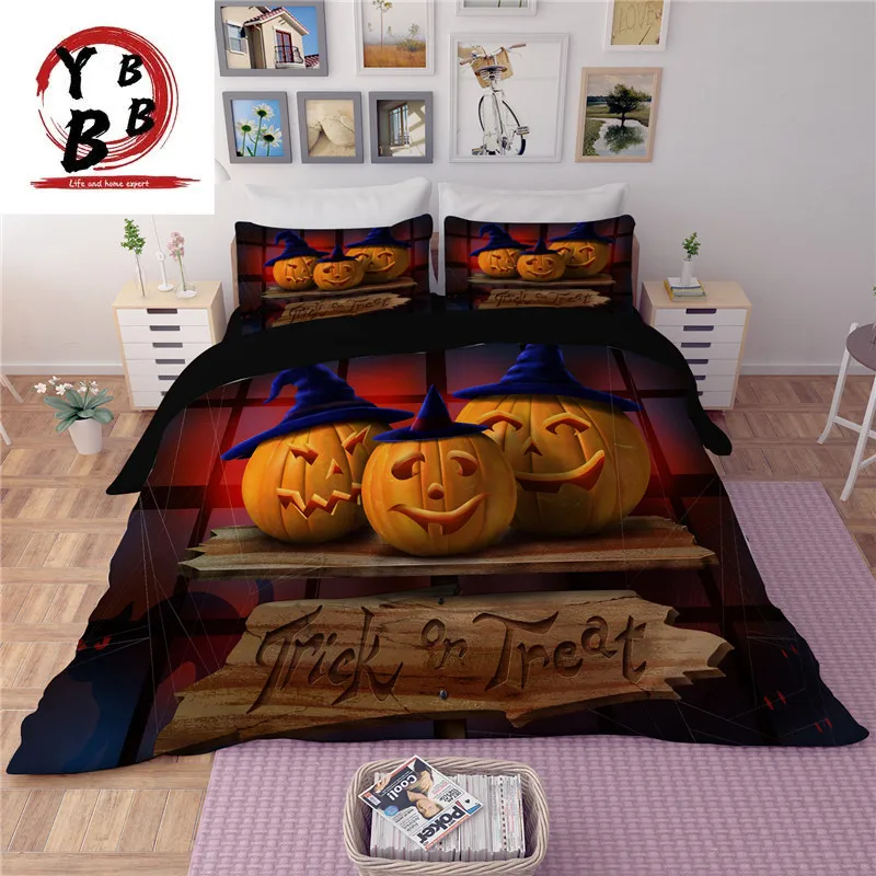 

Pumpkin lantern lovely for kid bedding Sets home textile Sense of design bedclothes duvet cover quilt cover pillow cases