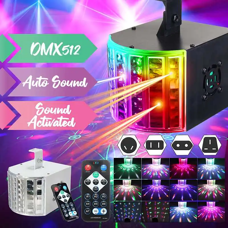 

Светодиодный RGB дискотечный лазер 50 Вт, мини-контроллер с дистанционным управлением, DMX512, лазерная противотуманная машина, сцсветильник, Св...