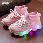 Детские дышащие износостойкие кроссовки, размер 21-30, детская повседневная светящаяся обувь для девочек, светящиеся кроссовки для мальчиков