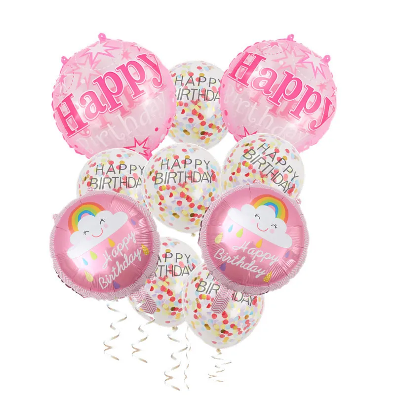 

Birthday Balloon Decoration Scrap Of Paper Balloon Set Children Adult Party Transparent Aluminum Happy Birthday Balloon Foil
