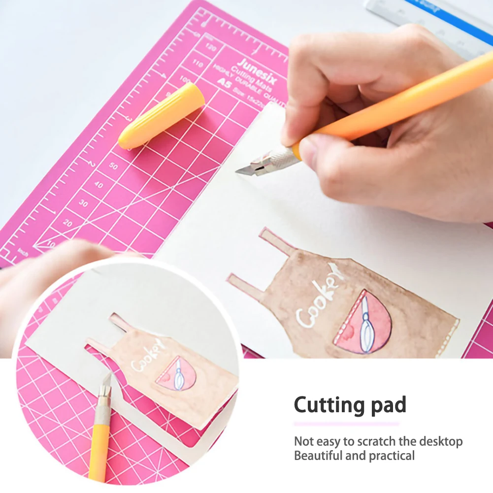 Цветная ручка набор ковриков для резки Алюминиевая линейка вращающийся коврик