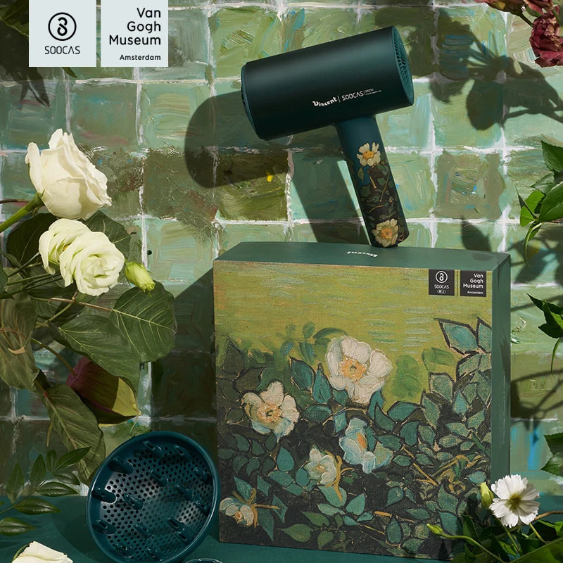 SOOCAS Van Gogh H3S Профессиональный отрицательный ионизирующий фен 1800 Вт горячий