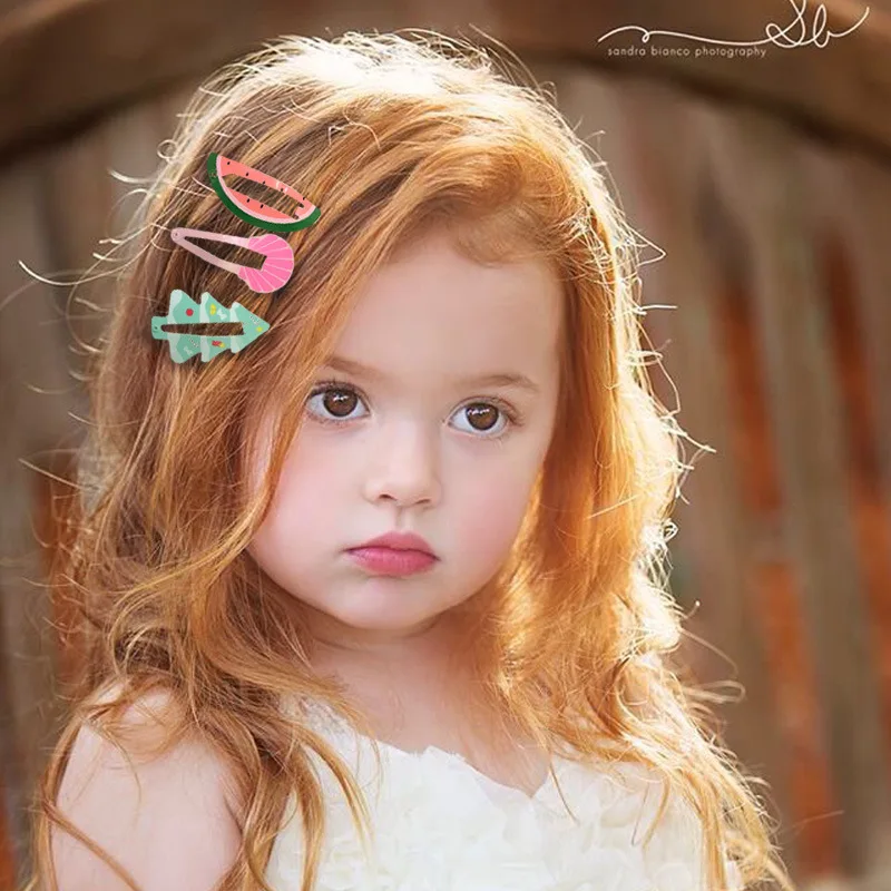 6 шт./лот аксессуары для волос заколки с мультяшными фруктами симпатичная звезда