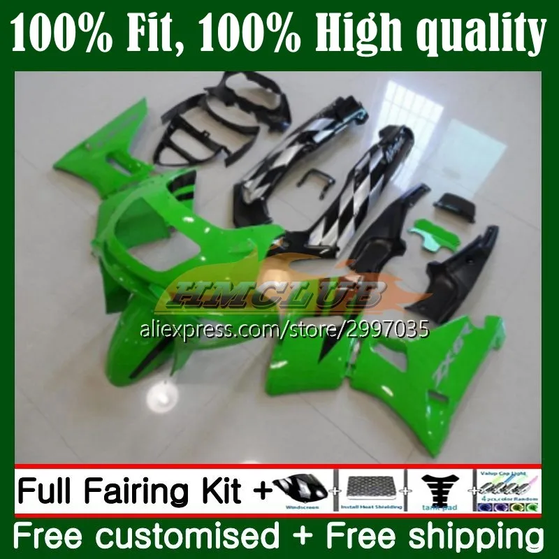 

ZZR400 для KAWASAKI NINJA ZZR 400 1993 1994 1995 1996 1997 1998 1999 18No.8 зеленый Глянец ZZR-400 00 01 02 03 04 05 06 07 обтекатель